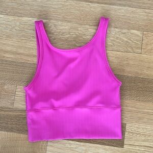 Lululemon sonic pink cropped tank top reversible
